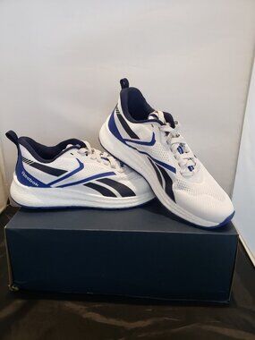 Reebok Lite Plus 4 Men's Shoes Sneaker Size 10. White/Black/Blue. New. #30195M